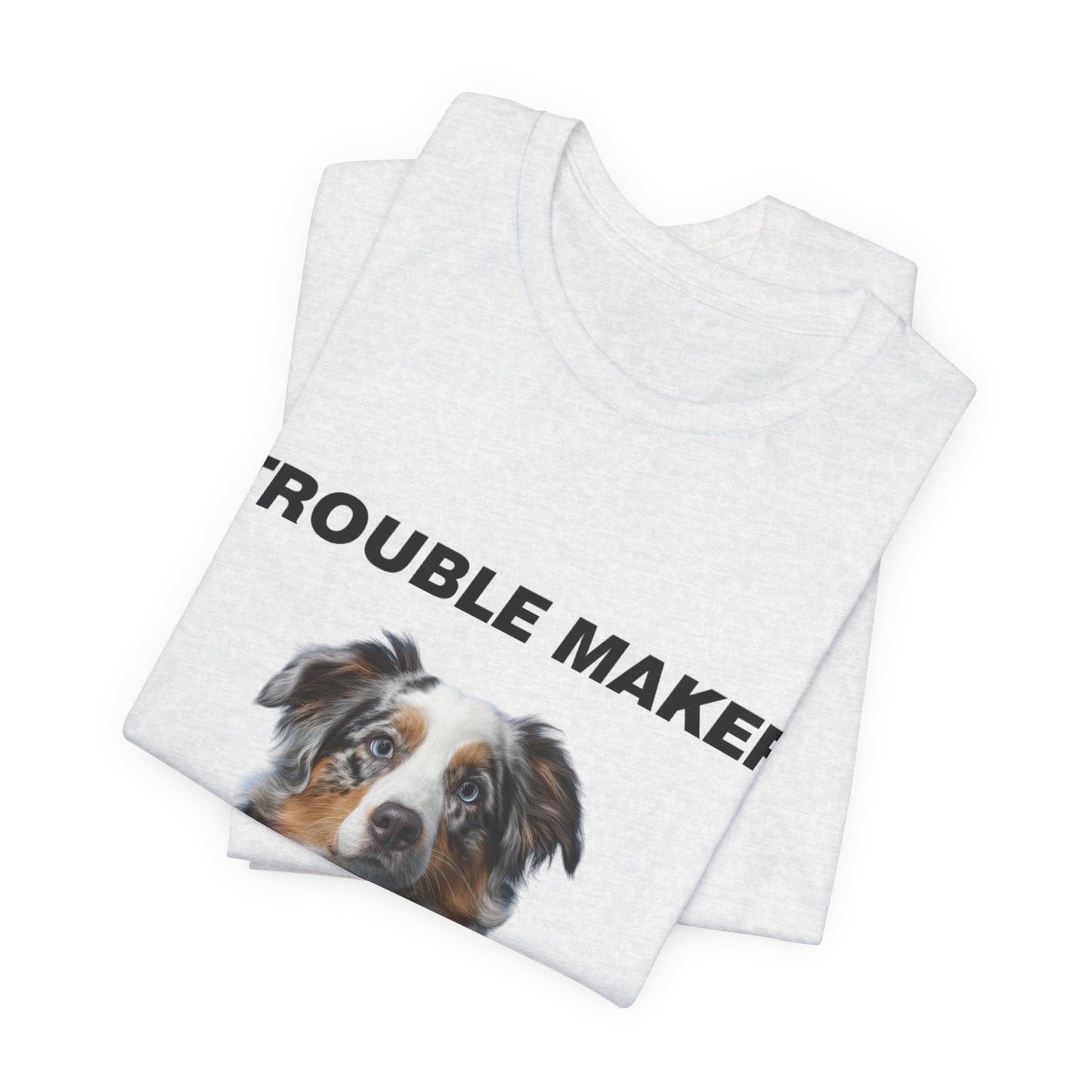 Personalized Pet T-shirt - Prestige Royal Academy TROUBLE MAKER| Upload Your Pet Photo & Name