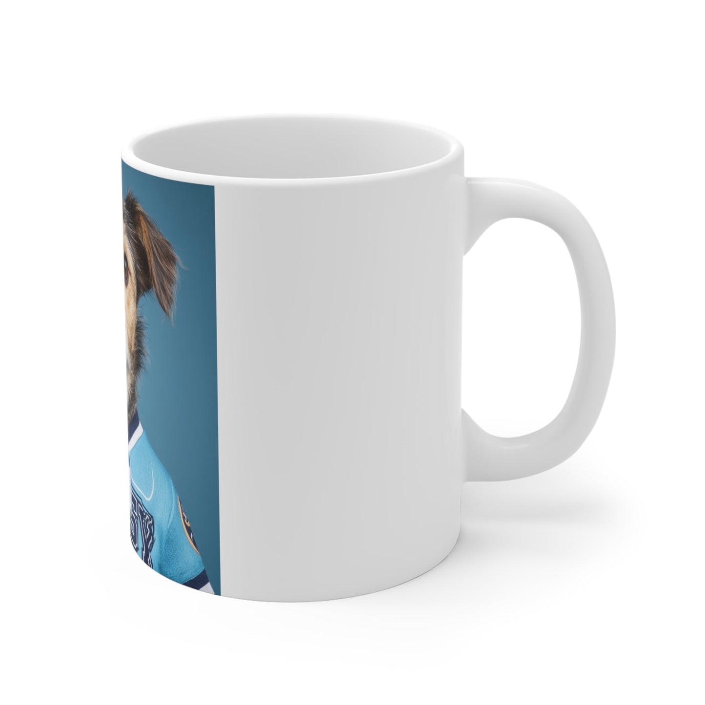 Team Jersey Department Ceramic CoffeeA Personalized Pet Mug 11oz - Team Jersey Department | Upload Your Pet Photo & Name