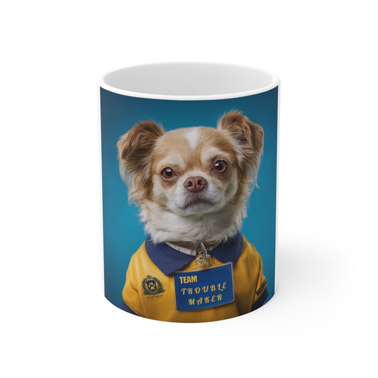 Personalized Pet Mug 11oz - Team Jersey Department | Upload Your Pet Photo & Name