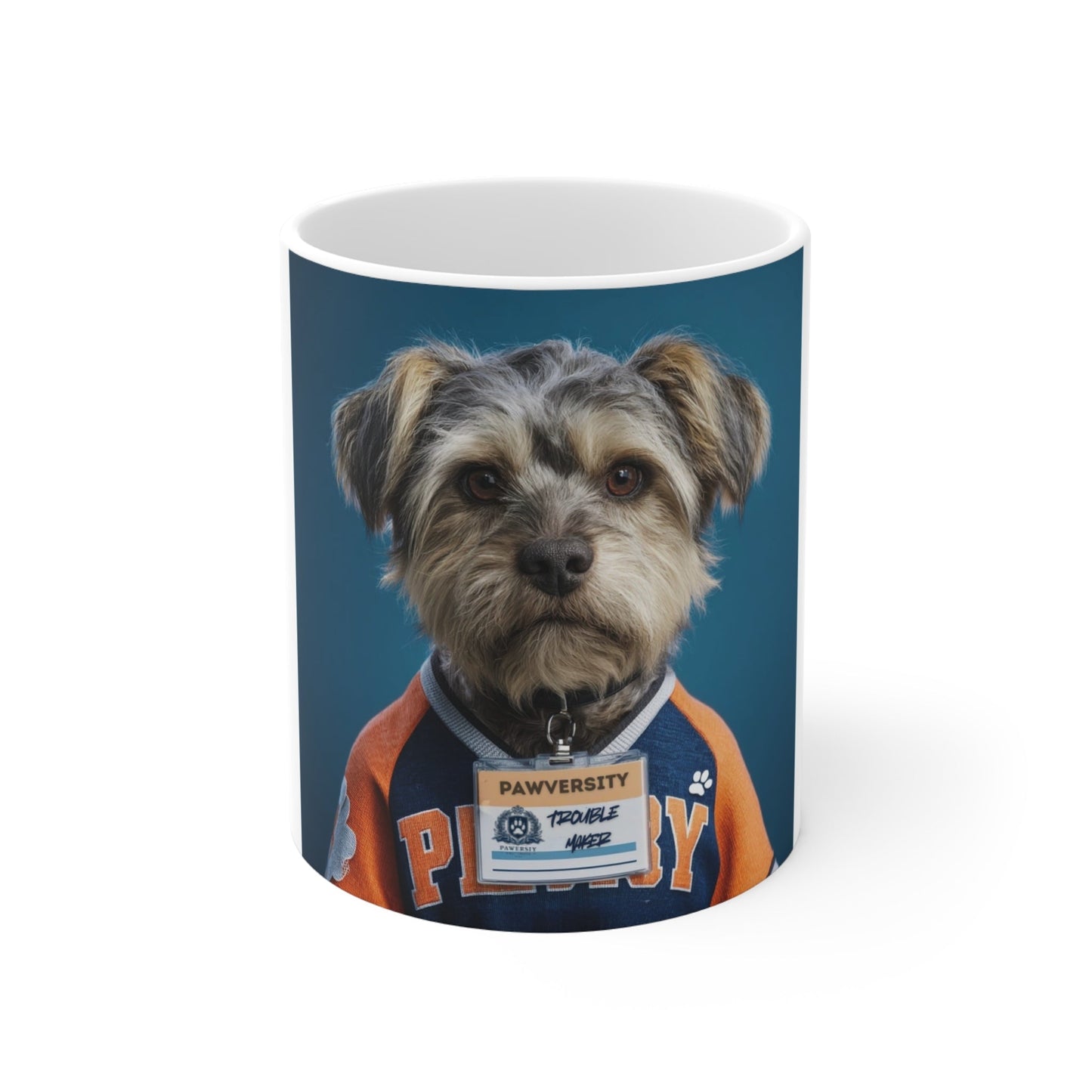 Personalized Pet Mug 11oz - Team Jersey Department | Upload Your Pet Photo & Name