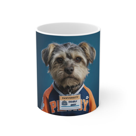 Personalized Pet Mug 11oz - Team Jersey Department | Upload Your Pet Photo & Name