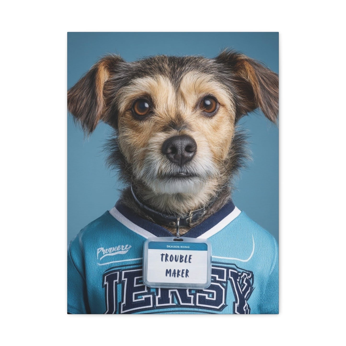 Personalized Canvas Wall Art - Team Jersey Department | Upload Your Pet Photo & Name