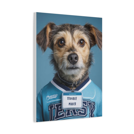 Personalized Canvas Wall Art - Team Jersey Department | Upload Your Pet Photo & Name