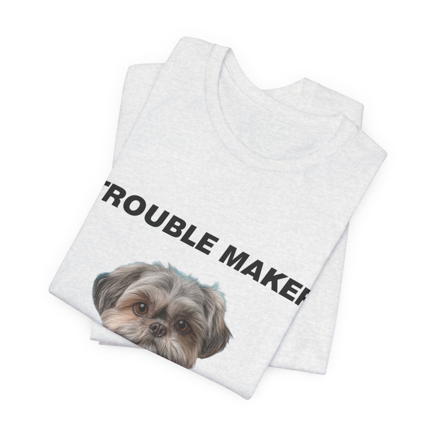 Personalized Pet T-shirt - Heritage Royal Academy TROUBLE MAKER| Upload Your Pet Photo & Name