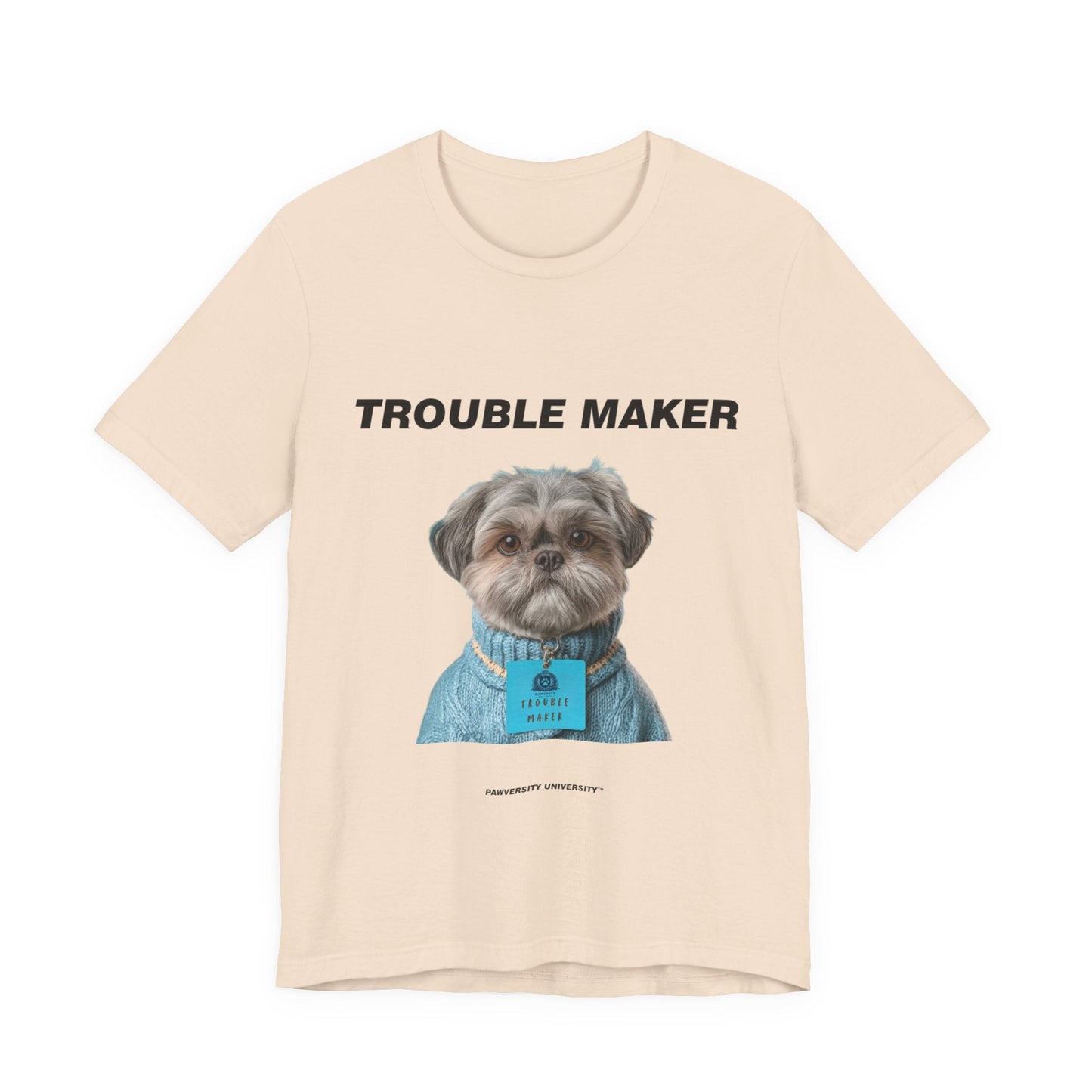 Personalized Pet T-shirt - Heritage Royal Academy TROUBLE MAKER| Upload Your Pet Photo & Name