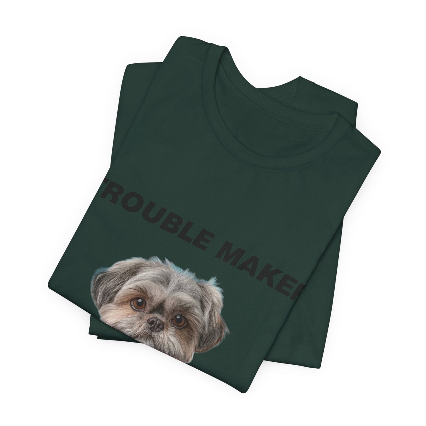 Personalized Pet T-shirt - Heritage Royal Academy TROUBLE MAKER| Upload Your Pet Photo & Name