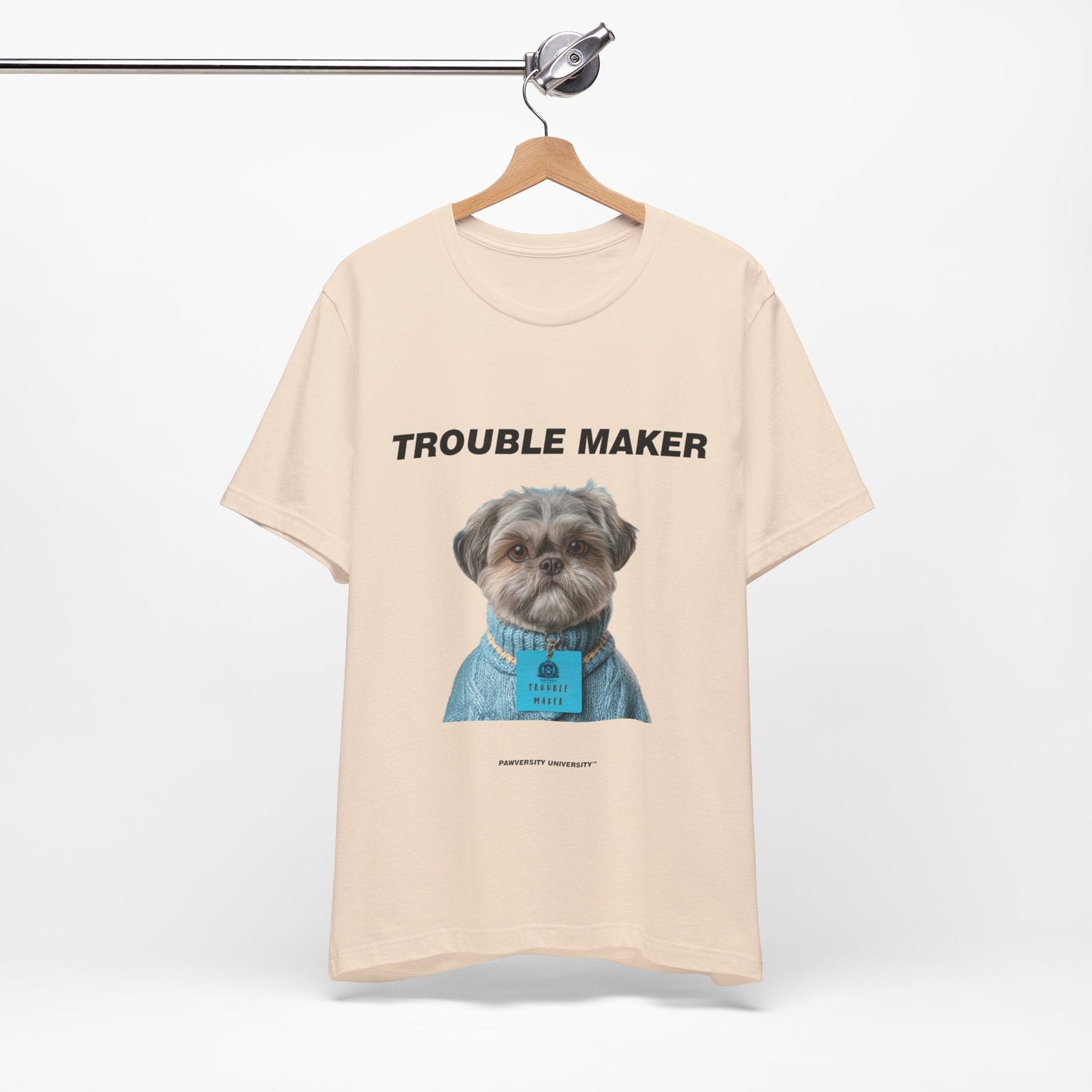 Personalized Pet T-shirt - Heritage Royal Academy TROUBLE MAKER| Upload Your Pet Photo & Name