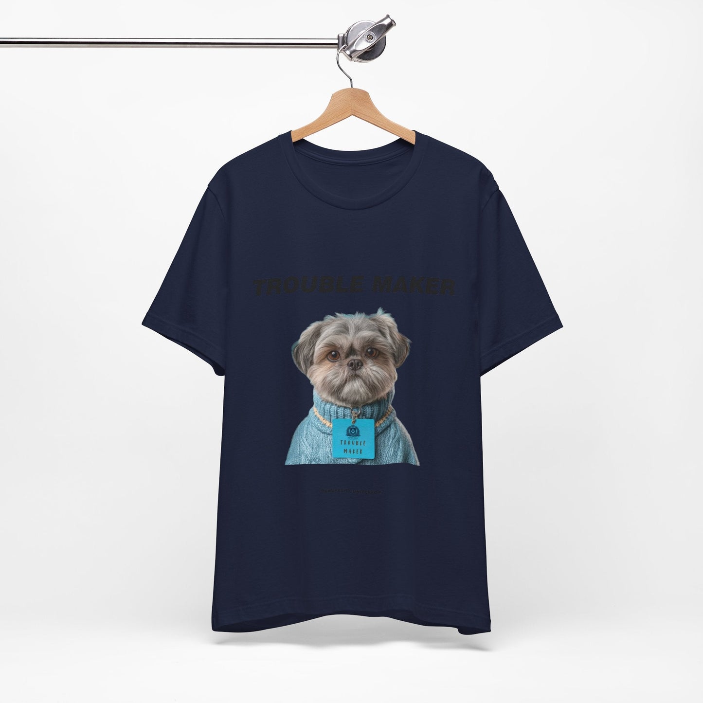 Personalized Pet T-shirt - Heritage Royal Academy TROUBLE MAKER| Upload Your Pet Photo & Name