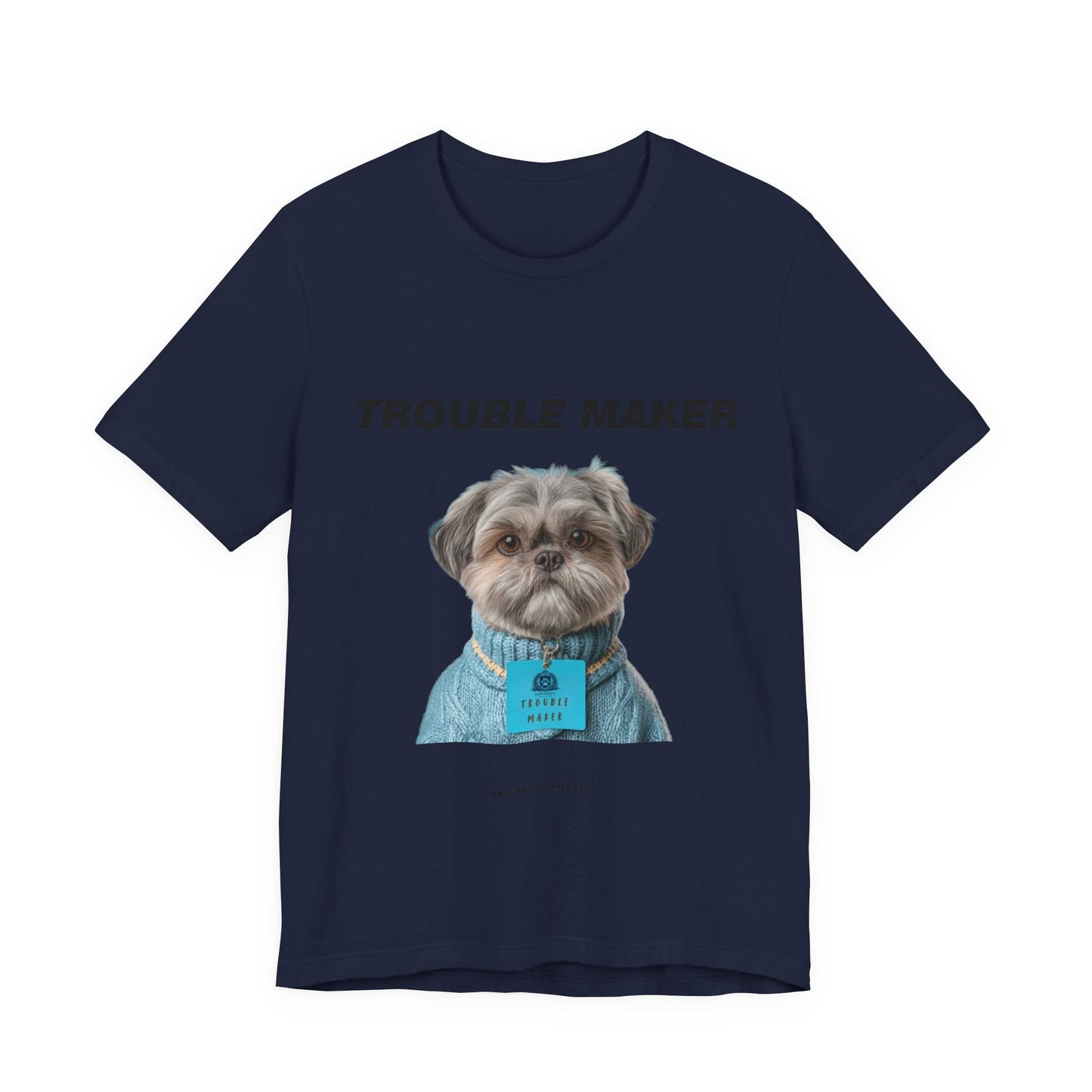 Personalized Pet T-shirt - Heritage Royal Academy TROUBLE MAKER| Upload Your Pet Photo & Name
